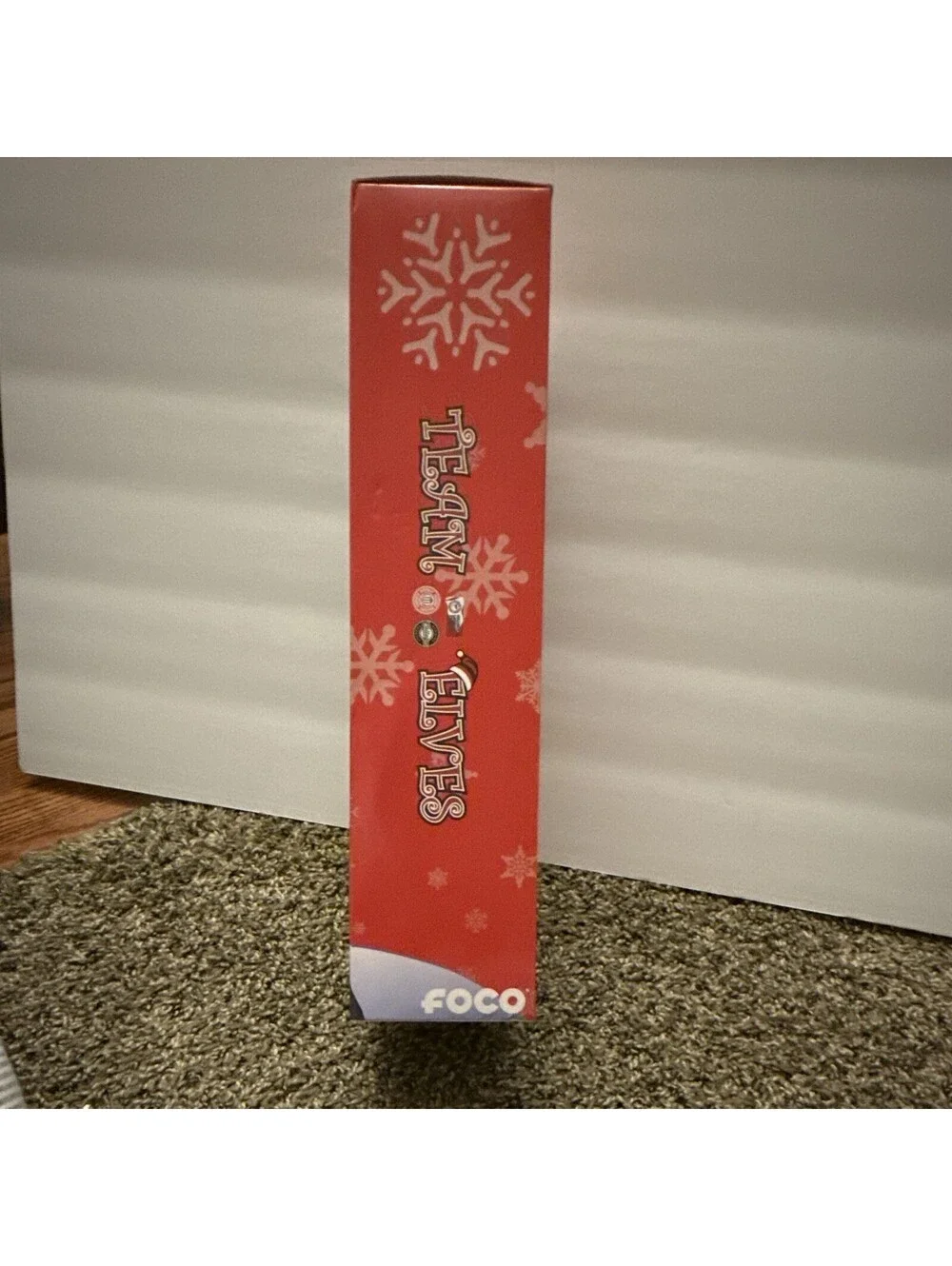 FOCO Christmas Elf Figurine Red/White Free Standing Plastic KDF0518-00001